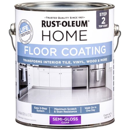 RUST-OLEUM Home Top Coat Semi-Gloss Clear Floor Paint 1 gal 358584